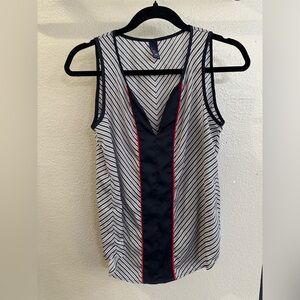 3 for $10. GAP Navy and White Striped Tank Top with Red Accent